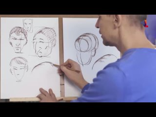 alexander ryzhkin. how to draw the upper part of the head and how to draw correctly.